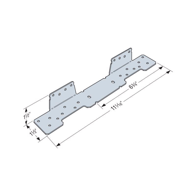 Simpson Strong-Tie ZMax 11 in. H X 1.55 in. W 18 Ga. Galvanized Steel Stringer Connector