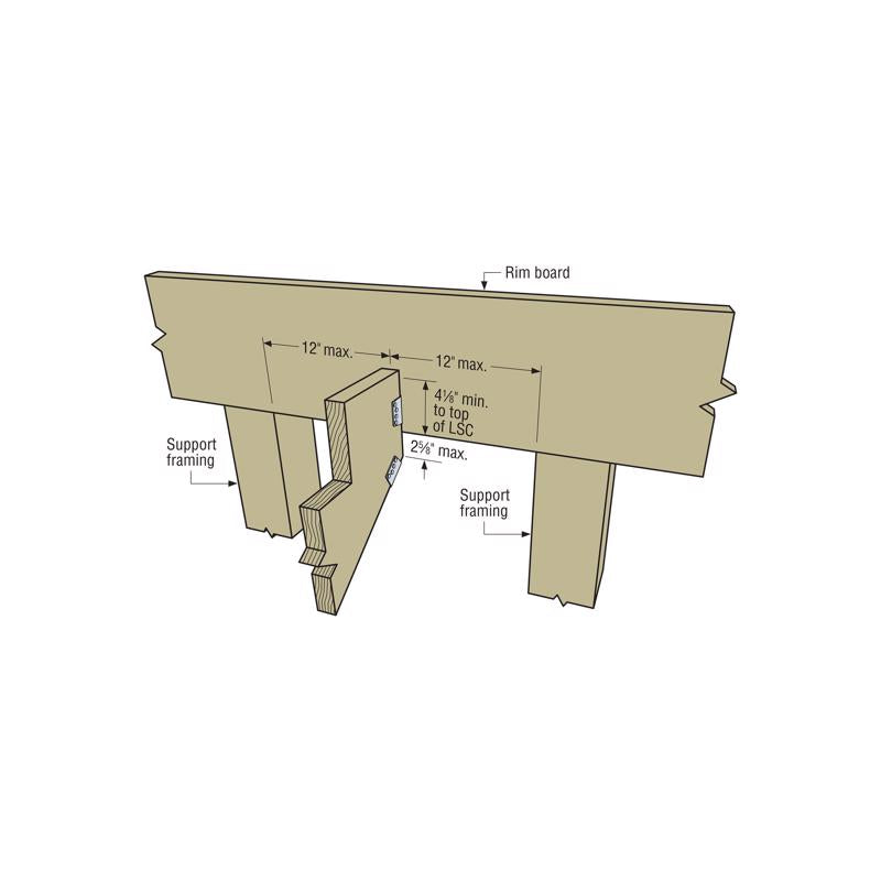 Simpson Strong-Tie ZMax 11 in. H X 1.55 in. W 18 Ga. Galvanized Steel Stringer Connector