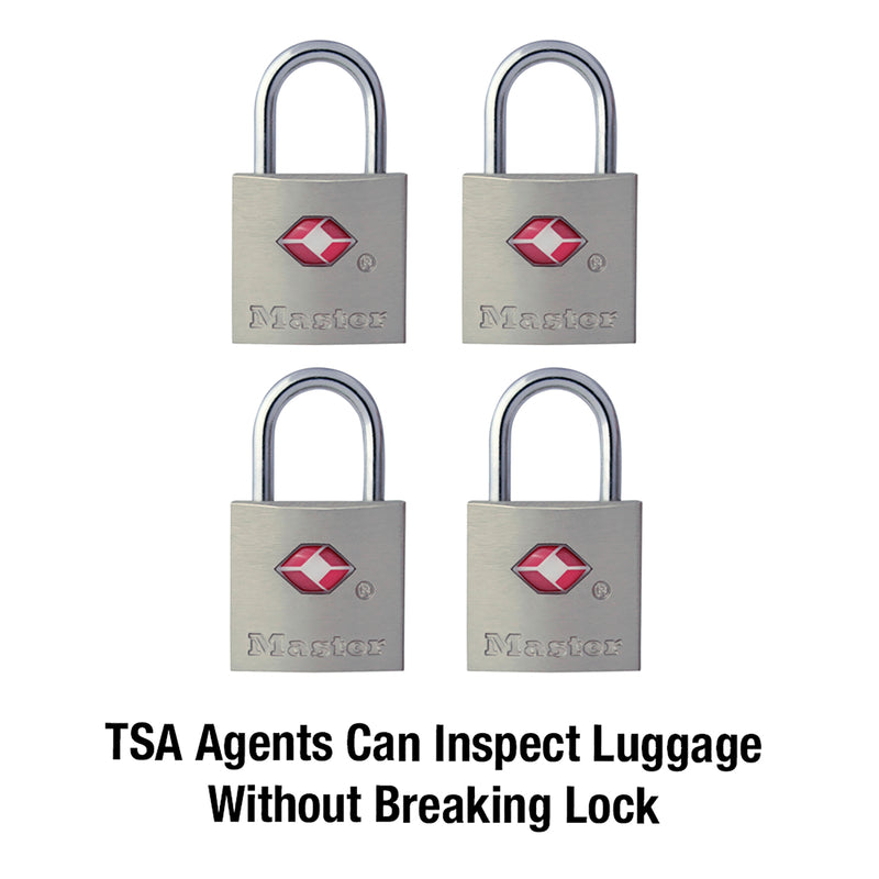 Master Lock 7/8 in. H X 7/16 in. W X 7/8 in. L Steel Key Luggage Lock