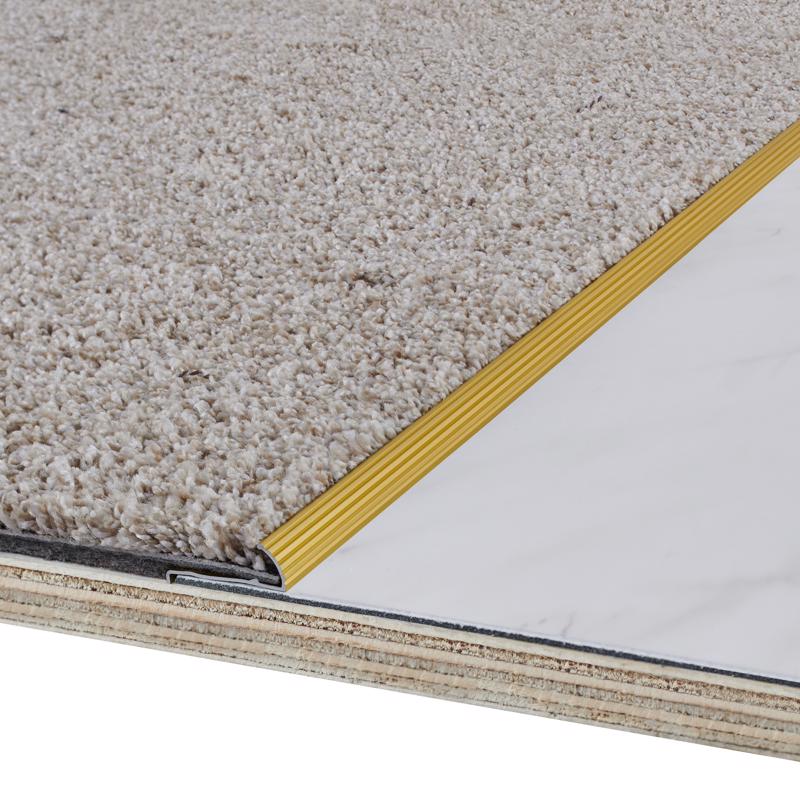 M-D Building Products 0.5 in. H X 1.375 in. W X 36 in. L Satin Brass Aluminum Carpet Gripper