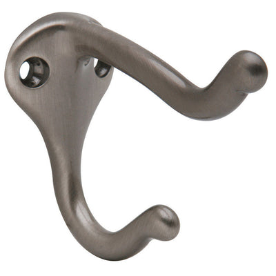 Schlage 1-3/4 in. L Pewter Brass Medium Coat and Hat Hook