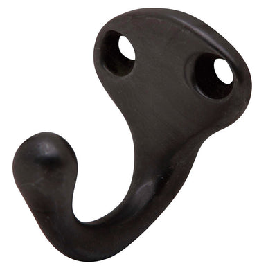 Schlage 1-1/4 in. L Black Brass Small Wardrobe Hook