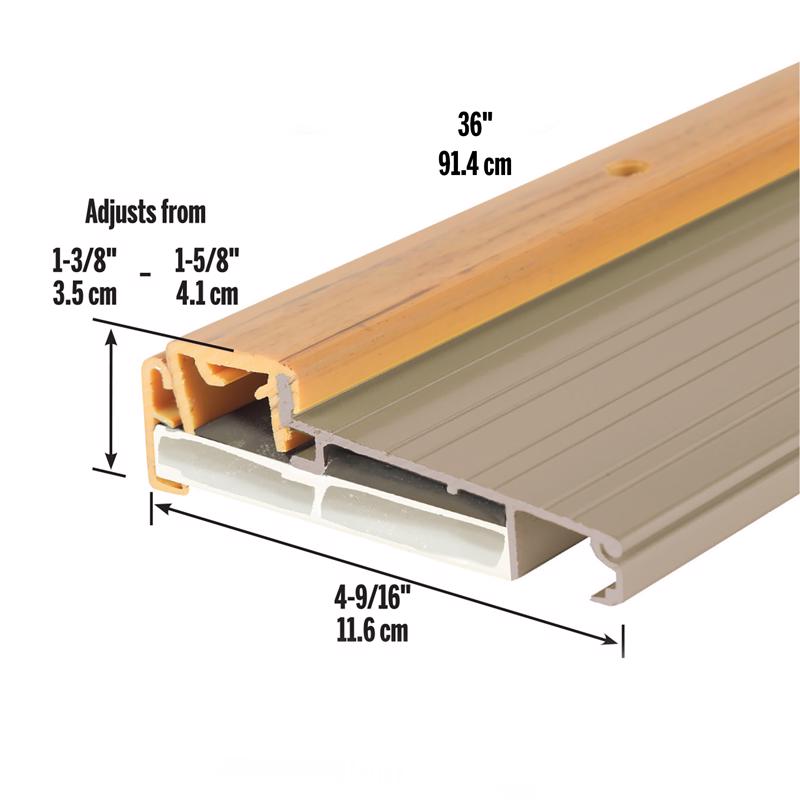 M-D Building Products 1.38 in. H X 4.56 in. W X 36 in. L Aluminum Thermal Break Threshold