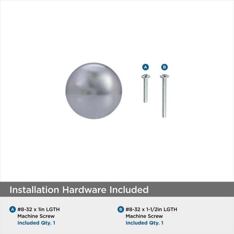 Amerock Traditional Round Furniture Knob 1-1/4 in. D 28.702 mm Polished Chrome