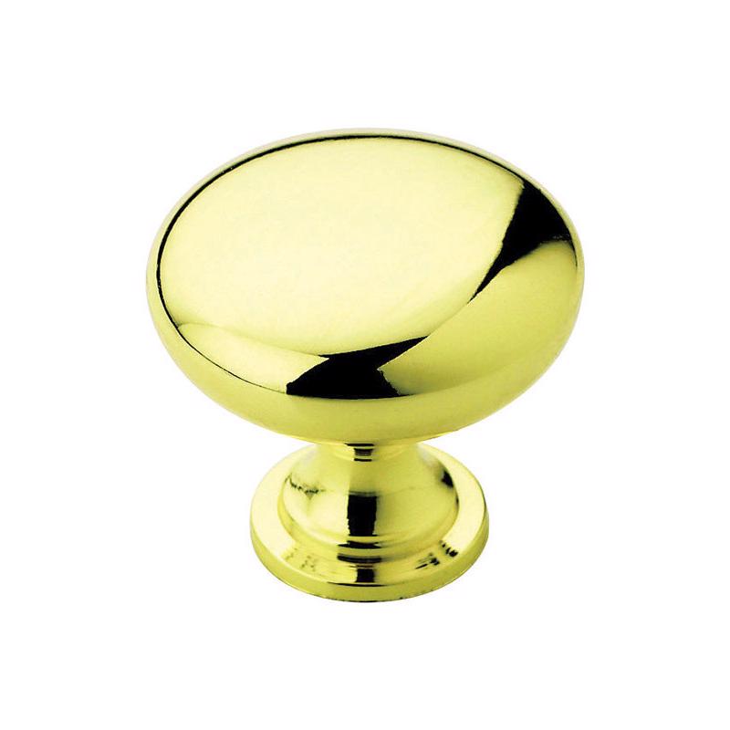 Amerock Allison Round Cabinet Knob 1-1/4 in. D 1-1/8 in. Polished Brass