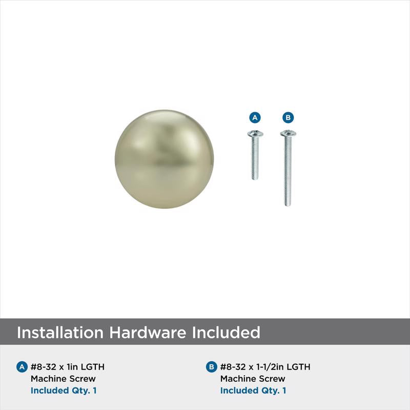 Amerock Allison Round Cabinet Knob 1-1/4 in. D 1-1/8 in. Polished Brass
