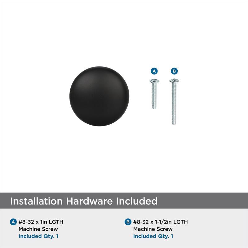 Amerock Edona Round Cabinet Knob 1-1/4 in. D 1.13 in. Matte