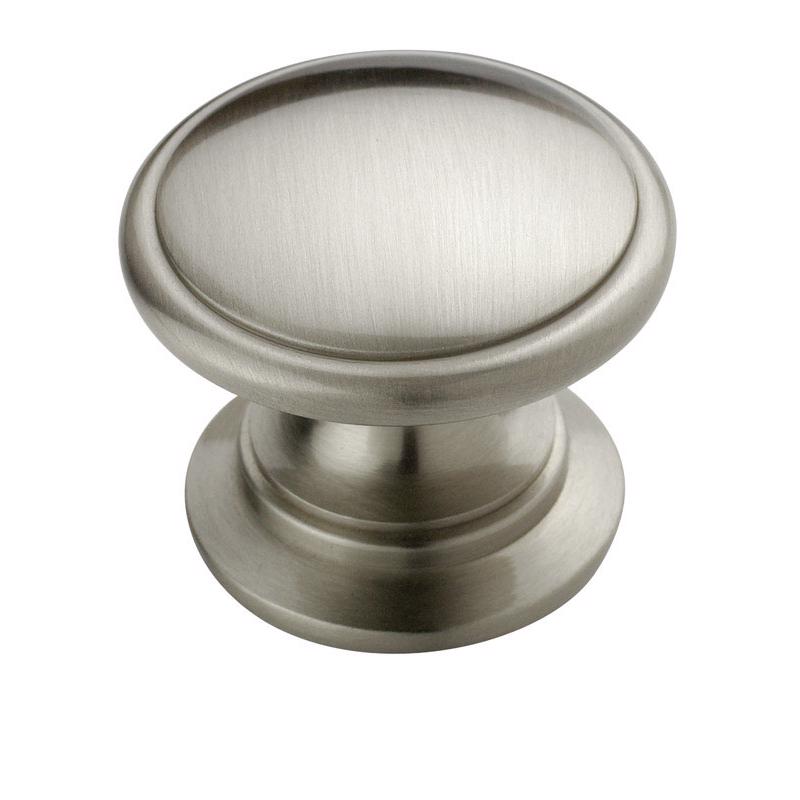 Amerock Allison Round Furniture Knob 1-1/4 in. D 28.702 mm Brushed Nickel