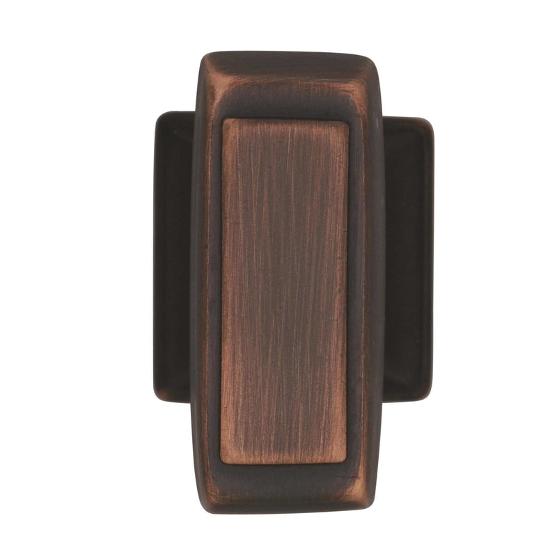 Amerock Mulholland Square Furniture Knob 1-1/4 in. D 1-1/8 in. Oil Rubbed Bronze