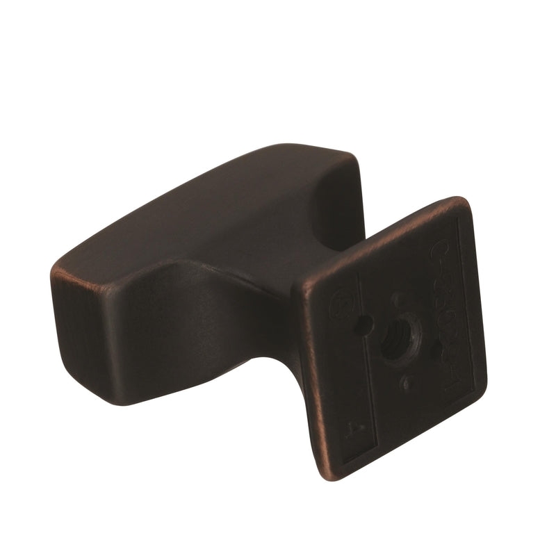 Amerock Mulholland Square Furniture Knob 1-1/4 in. D 1-1/8 in. Oil Rubbed Bronze