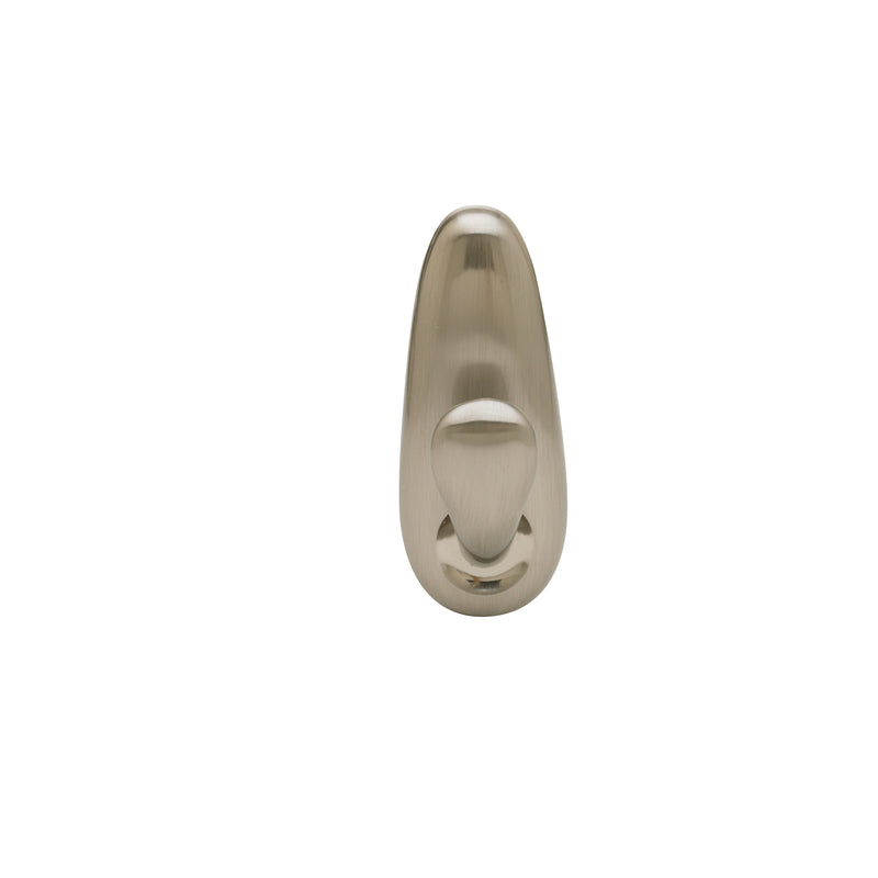 3M Command 3-1/4 in. L Brushed Nickel Metal Medium Hook 3 lb. cap.