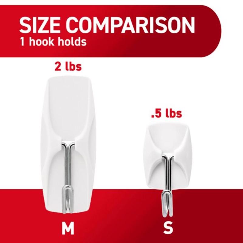 3M Command Small Plastic Wire Hooks 1.625 in. L
