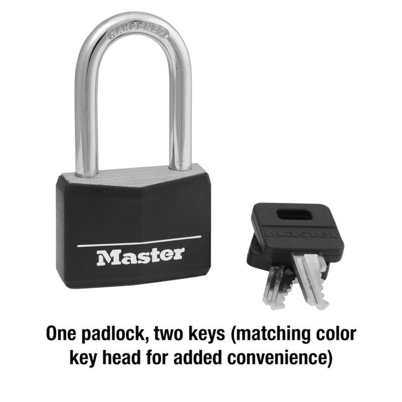 Master Lock 1-9/16 in. W Vinyl Covered 4-Pin Cylinder Covered Padlock