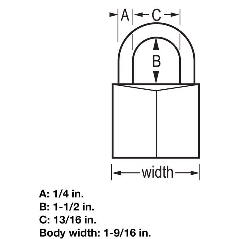 Master Lock 1-9/16 in. W Vinyl Covered 4-Pin Cylinder Covered Padlock
