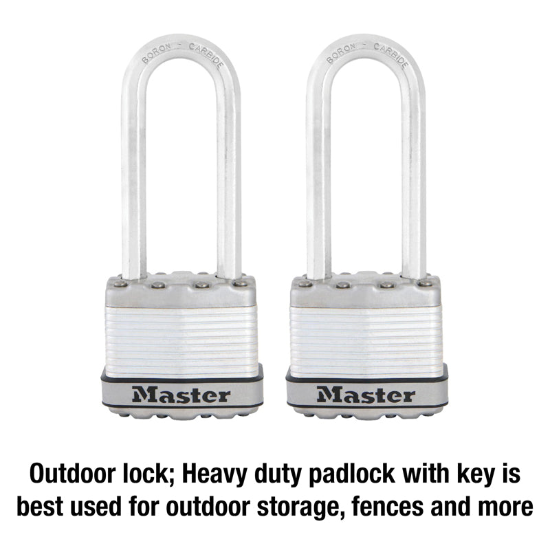 Master Lock Magnum 1-9/16 in. H X 11/16 in. W X 1-3/4 in. L Steel Dual Ball Bearing Locking Weather-