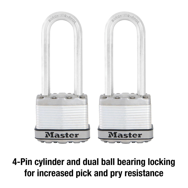 Master Lock Magnum 1-9/16 in. H X 11/16 in. W X 1-3/4 in. L Steel Dual Ball Bearing Locking Weather-