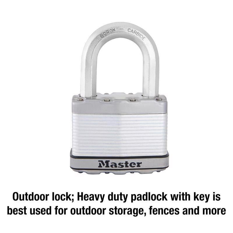 Master Lock Magnum 2 in. H X 1-1/4 in. W X 2-1/2 in. L Steel Dual Ball Bearing Locking Weather-Resis