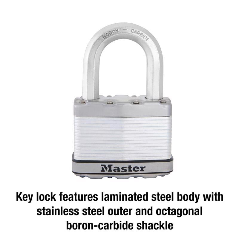 Master Lock Magnum 2 in. H X 1-1/4 in. W X 2-1/2 in. L Steel Dual Ball Bearing Locking Weather-Resis