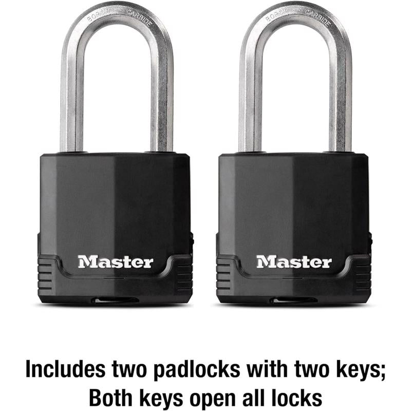Master Lock Magnum 2 in. H X 1-5/16 in. W X 2 in. L Steel Ball Bearing Locking Weather-Resistant Pad