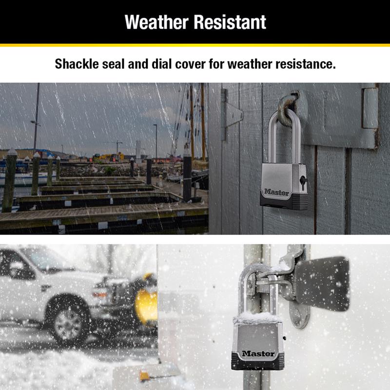 Master Lock Magnum 4-25/64 in. H X 1-13/16 in. W X 2 in. L Steel Ball Bearing Locking Weather-Resist