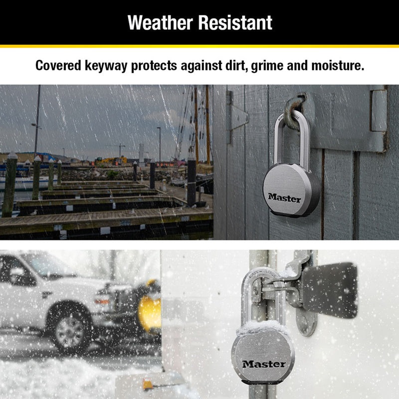 Master Lock 4-45/64 in. H X 1-19/64 in. W X 2-1/2 in. L Steel Ball Bearing Locking Weather-Resistant