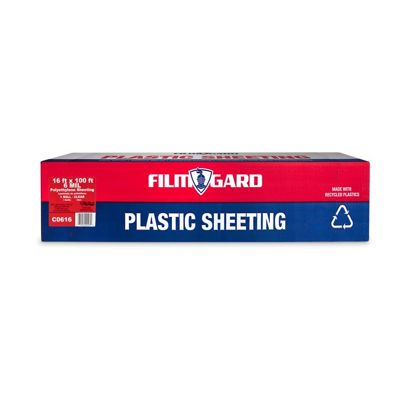 Film-Gard Plastic Sheeting 6 mil X 16 ft. W X 100 ft. L Polyethylene Clear