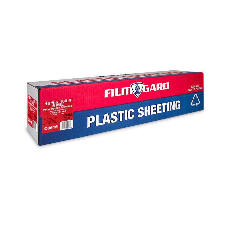 Film-Gard Plastic Sheeting 6 mil X 16 ft. W X 100 ft. L Polyethylene Clear