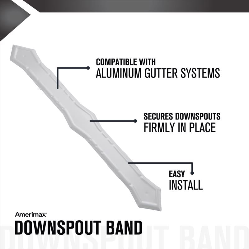 Amerimax 0.25 in. H X 2 in. W X 13.5 in. L White Aluminum K Downspout Strap