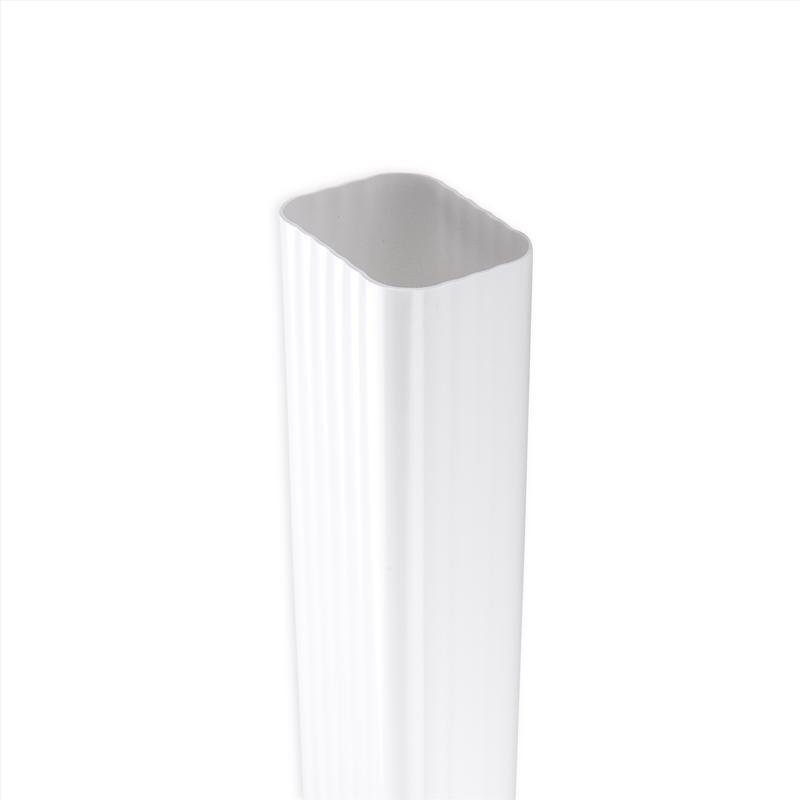 Amerimax 2 in. H X 3 in. W X 10 ft. L White Vinyl Rectangular Downspout