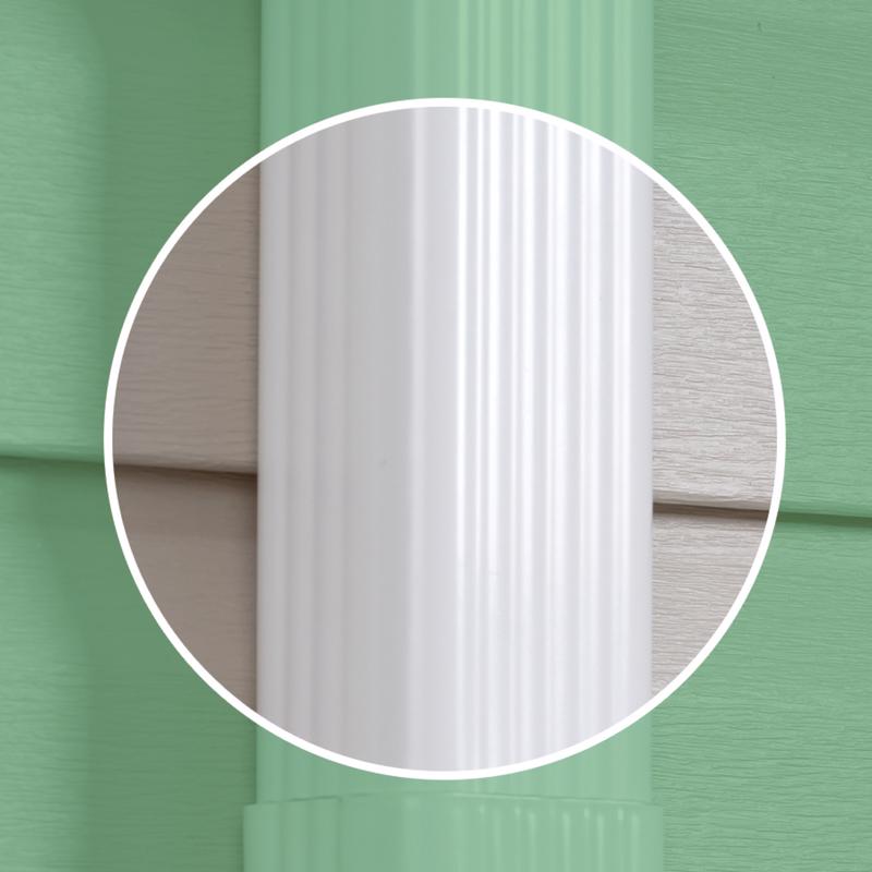 Amerimax 2 in. H X 3 in. W X 10 ft. L White Vinyl Rectangular Downspout