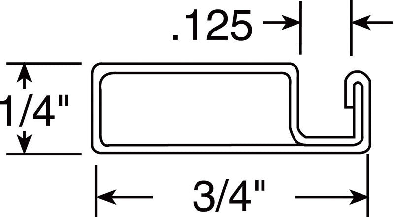 Prime-Line White Aluminum 3/4 in. W X 94 in. L Screen Frame