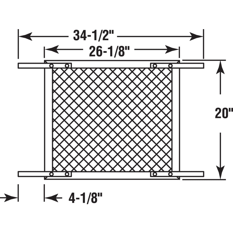 Prime-Line 20 in. L Bronze Plastic Screen Door Grille