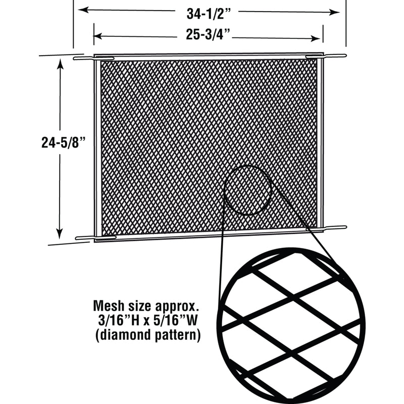 Prime-Line 24 in. L Bronze Aluminum Screen Door Grille