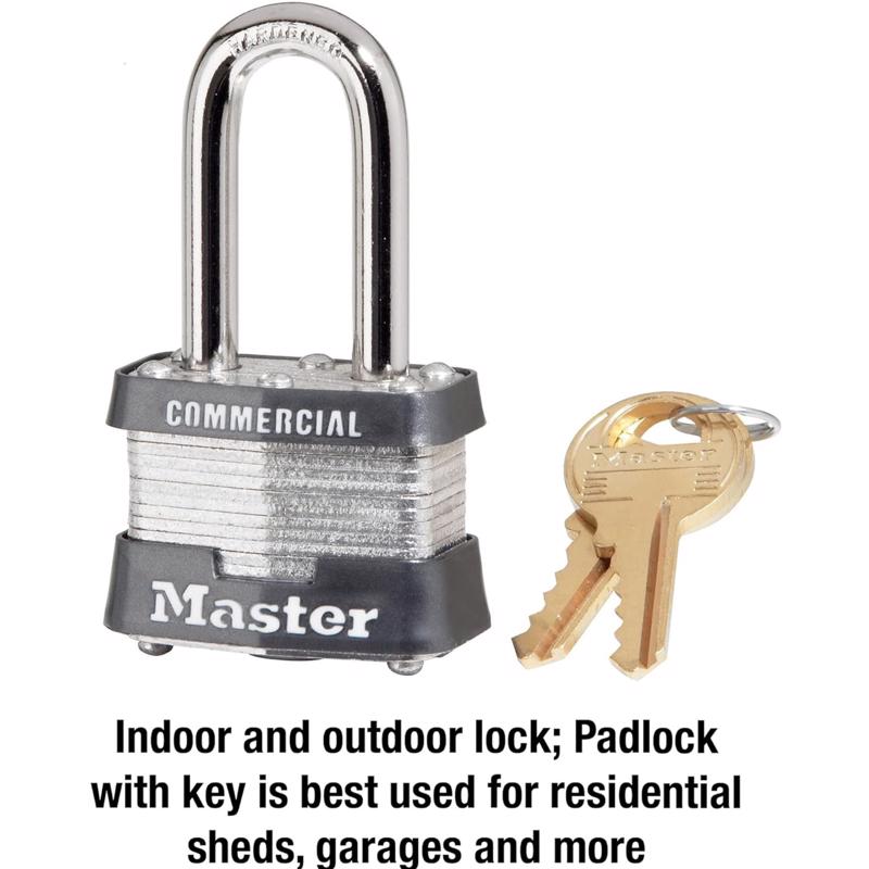 Master Lock 3.145 in. H X 1-5/8 in. W X 1-9/16 in. L Steel Double Locking Exterior Padlock