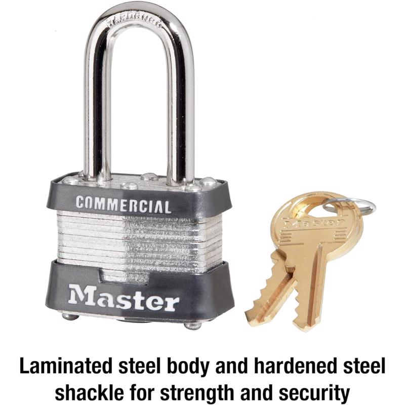 Master Lock 3.145 in. H X 1-5/8 in. W X 1-9/16 in. L Steel Double Locking Exterior Padlock