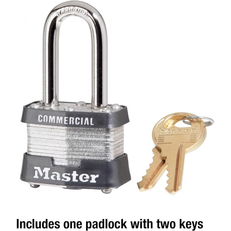 Master Lock 3.145 in. H X 1-5/8 in. W X 1-9/16 in. L Steel Double Locking Exterior Padlock