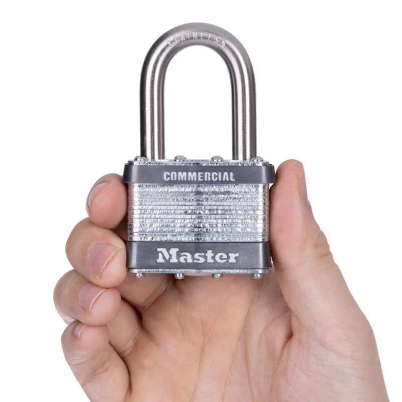 Master Lock 1-1/2 in. H X 7/8 in. W X 2 in. L Steel 4-Pin Cylinder Exterior Padlock