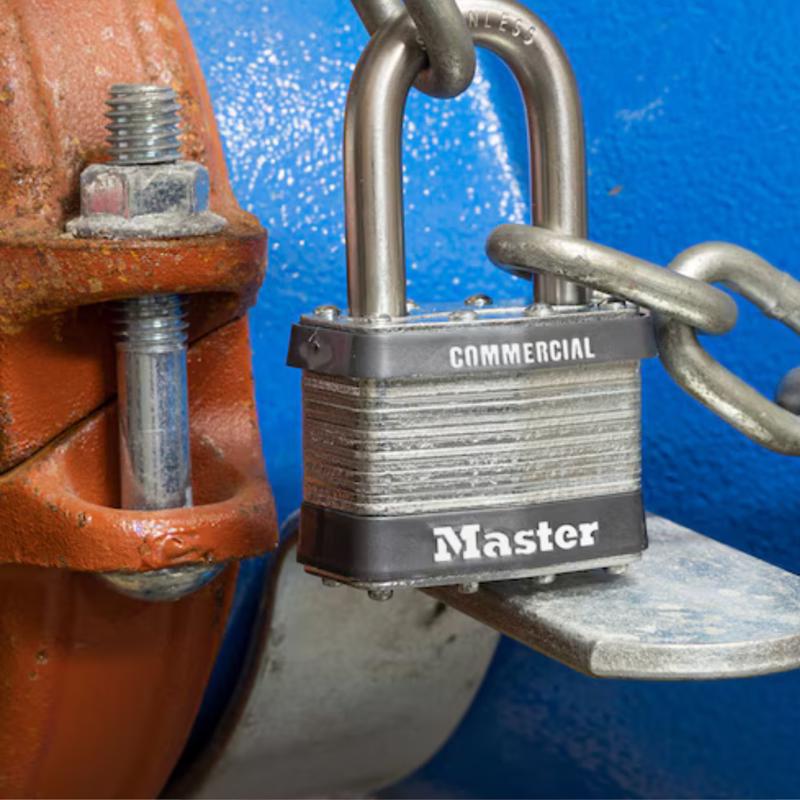 Master Lock 1-1/2 in. H X 7/8 in. W X 2 in. L Steel 4-Pin Cylinder Exterior Padlock