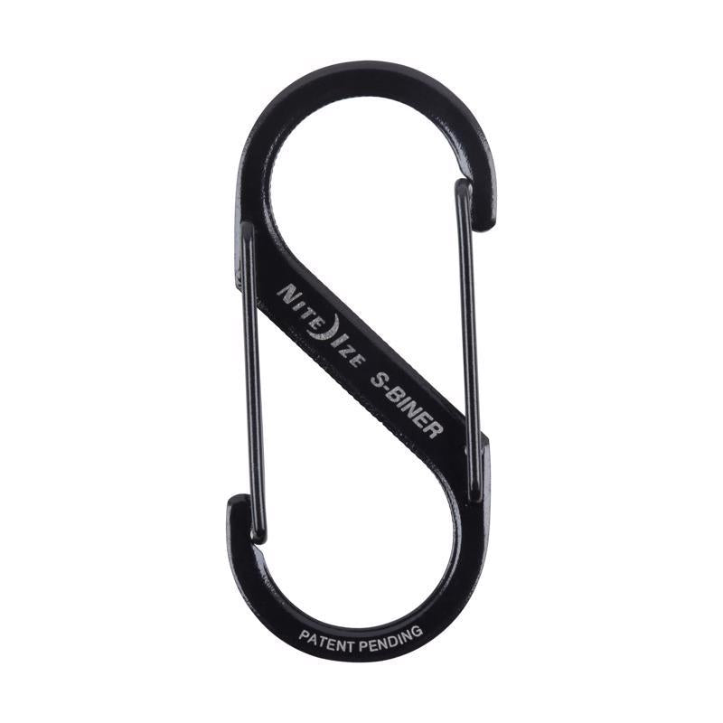 Nite Ize S-Biner 1.8 in. D Stainless Steel Black Carabiner Key Holder