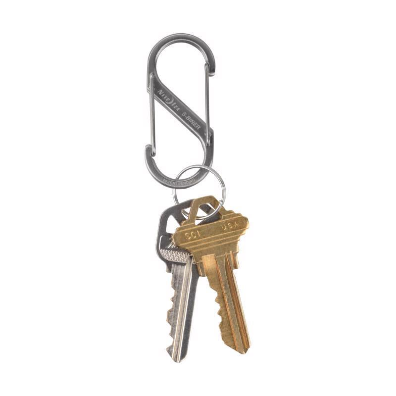 Nite Ize S-Biner 1.8 in. D Stainless Steel Silver Carabiner Key Holder