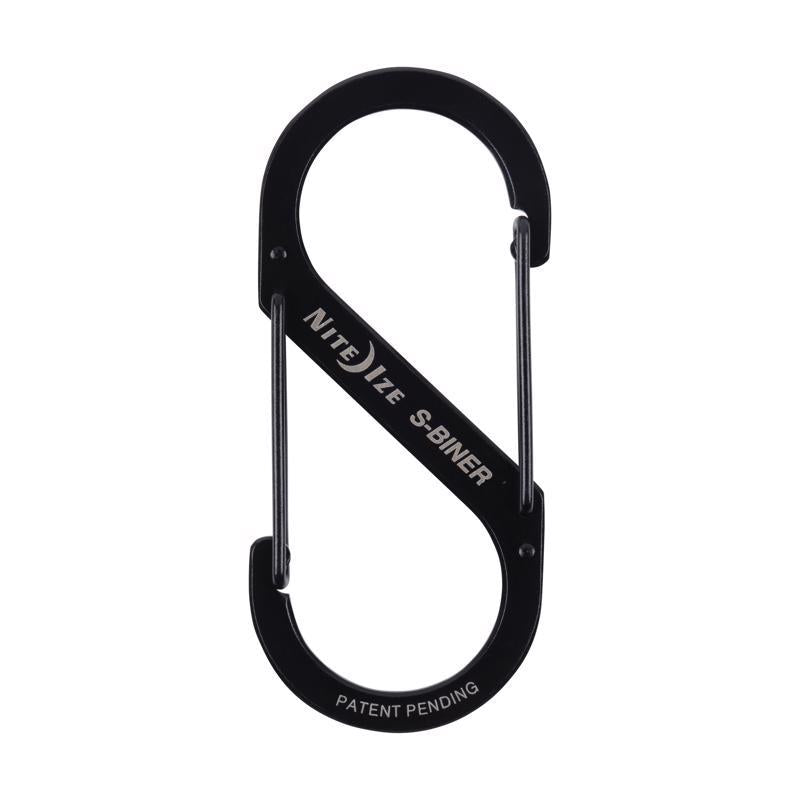 Nite Ize S-Biner 1.8 in. D Stainless Steel Black Carabiner Key Holder