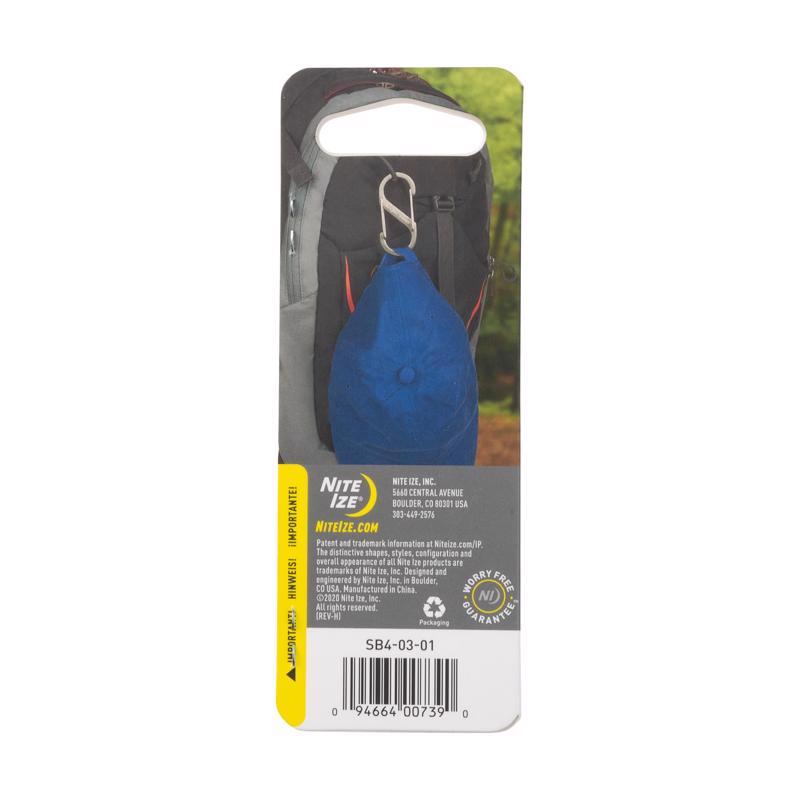 Nite Ize S-Biner 1.8 in. D Stainless Steel Black Carabiner Key Holder