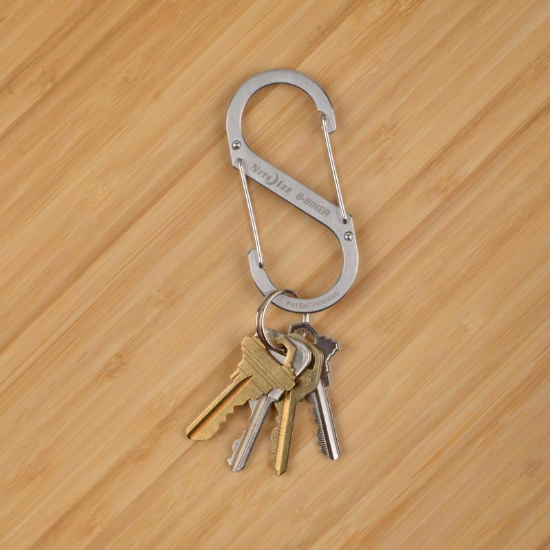 Nite Ize S-Biner 1.8 in. D Stainless Steel Silver Carabiner Key Holder