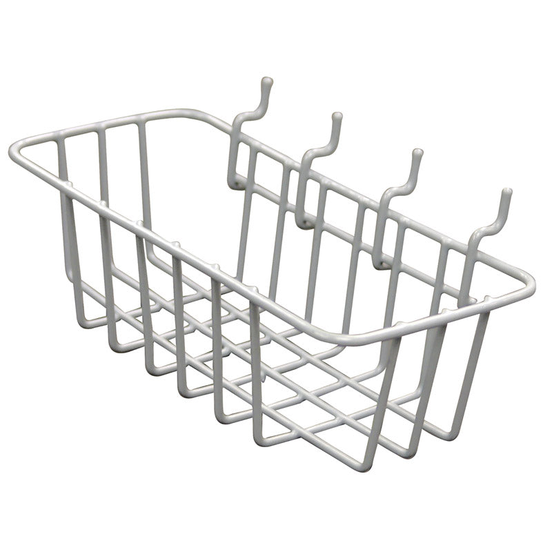 Crawford Gray Steel 4.1 in. Peggable Wire Basket
