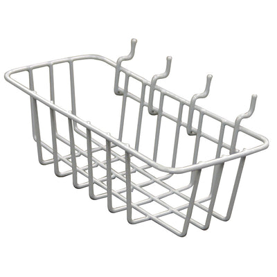 Crawford Gray Steel 4.1 in. Peggable Wire Basket