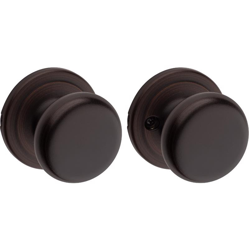 Kwikset Juno Venetian Bronze Passage Door Knob 1-3/4 in.