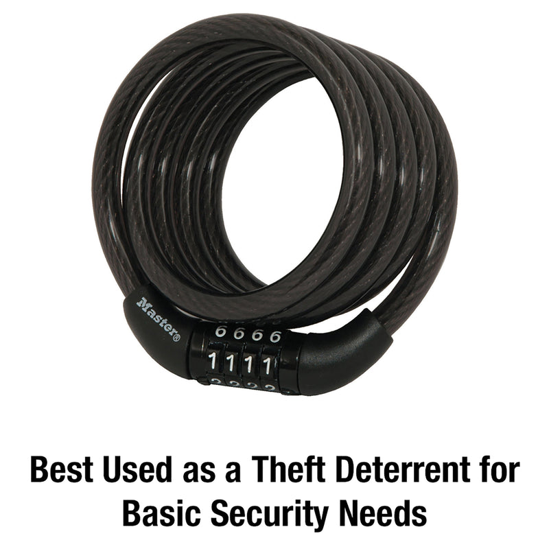 Master Lock 5/16 in. D X 72 in. L Vinyl Coated Steel Locking Cable