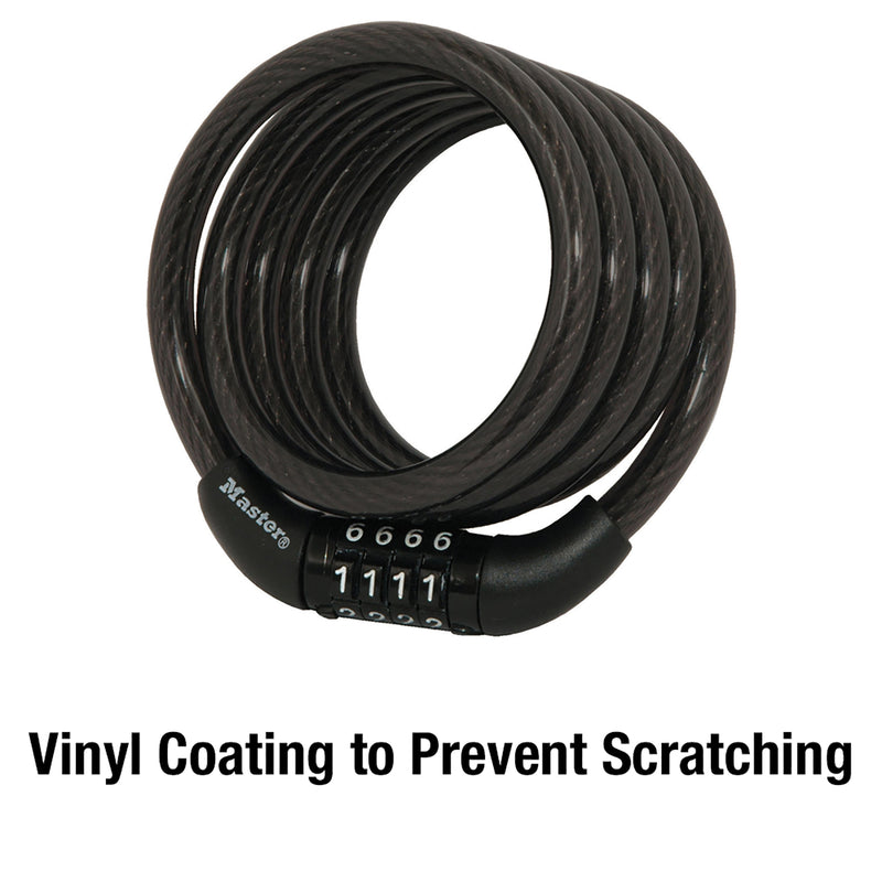 Master Lock 5/16 in. D X 72 in. L Vinyl Coated Steel Locking Cable