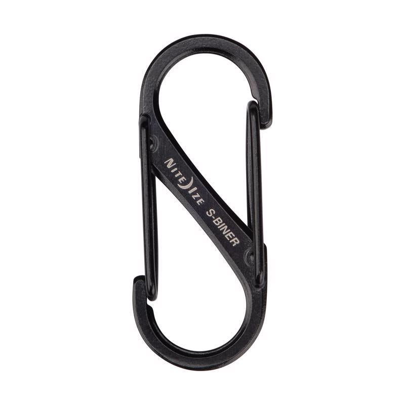 Nite Ize S-Biner 1.8 in. D Stainless Steel Black Carabiner Key Holder