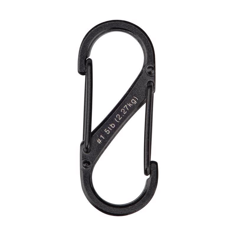 Nite Ize S-Biner 1.8 in. D Stainless Steel Black Carabiner Key Holder